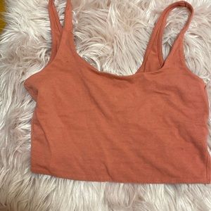 Coral pink crop top